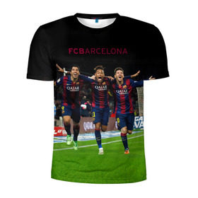 Мужская футболка 3D спортивная с принтом Barcelona6 в Екатеринбурге, 100% полиэстер с улучшенными характеристиками | приталенный силуэт, круглая горловина, широкие плечи, сужается к линии бедра | barcelona | football | барса | барселона | примера | футбол | чемпионат испании