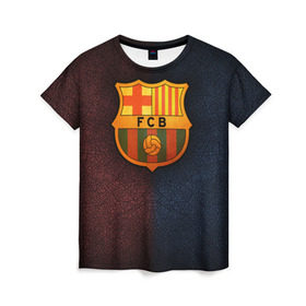 Женская футболка 3D с принтом Barcelona8 в Екатеринбурге, 100% полиэфир ( синтетическое хлопкоподобное полотно) | прямой крой, круглый вырез горловины, длина до линии бедер | barcelona | football | барса | барселона | примера | футбол | чемпионат испании