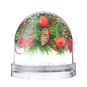 Водяной шар с принтом Дуx рождества в Екатеринбурге, Пластик | Изображение внутри шара печатается на глянцевой фотобумаге с двух сторон | 2017 | год | зима | новинки | новый | петух | популярное | праздник | символ | снег