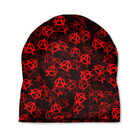 Шапка 3D с принтом Анархия (красное на черном) в Екатеринбурге, 100% полиэстер | универсальный размер, печать по всей поверхности изделия | punk | rock | rocknroll | roll | панк | рок | рокнролл | ролл | текстура