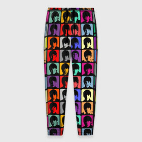 Мужские брюки 3D с принтом The Beatles art в Екатеринбурге, 100% полиэстер | манжеты по низу, эластичный пояс регулируется шнурком, по бокам два кармана без застежек, внутренняя часть кармана из мелкой сетки | битлз