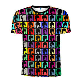 Мужская футболка 3D спортивная с принтом The Beatles art в Екатеринбурге, 100% полиэстер с улучшенными характеристиками | приталенный силуэт, круглая горловина, широкие плечи, сужается к линии бедра | битлз