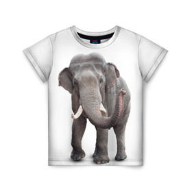 Детская футболка 3D с принтом Слон VPPDGryphon в Екатеринбурге, 100% гипоаллергенный полиэфир | прямой крой, круглый вырез горловины, длина до линии бедер, чуть спущенное плечо, ткань немного тянется | luxury | premium | vip | vppdgryphon | премиум | слон | эксклюзив