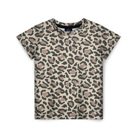 Детская футболка 3D с принтом Шкура леопарда 3 в Екатеринбурге, 100% гипоаллергенный полиэфир | прямой крой, круглый вырез горловины, длина до линии бедер, чуть спущенное плечо, ткань немного тянется | африка | дикие | животные | леопард