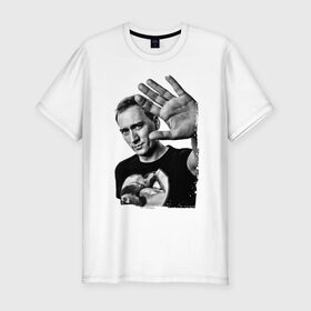 Мужская футболка премиум с принтом Paul van Dyk (retro style) в Екатеринбурге, 92% хлопок, 8% лайкра | приталенный силуэт, круглый вырез ворота, длина до линии бедра, короткий рукав | 