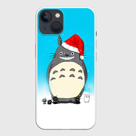 Чехол для iPhone 13 с принтом Тоторо под снегом в Екатеринбурге,  |  | totoro | аниме | новогодние аниме | новый год | рождественские аниме | тоторо