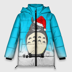Женская зимняя куртка 3D с принтом Тоторо под снегом в Екатеринбурге, верх — 100% полиэстер; подкладка — 100% полиэстер; утеплитель — 100% полиэстер | длина ниже бедра, силуэт Оверсайз. Есть воротник-стойка, отстегивающийся капюшон и ветрозащитная планка. 

Боковые карманы с листочкой на кнопках и внутренний карман на молнии | totoro | аниме | новогодние аниме | новый год | рождественские аниме | тоторо