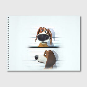 Альбом для рисования с принтом Разыскивается пёс в Екатеринбурге, 100% бумага
 | матовая бумага, плотность 200 мг. | dog | fast furry | бигль | большой собачий побег | мартин | мультфильм | оззи | побег | свободу разношерстным | собака