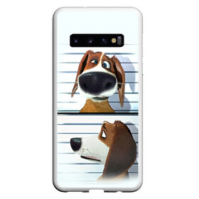 Чехол для Samsung Galaxy S10 с принтом Разыскивается пёс в Екатеринбурге, Силикон | Область печати: задняя сторона чехла, без боковых панелей | Тематика изображения на принте: dog | fast furry | бигль | большой собачий побег | мартин | мультфильм | оззи | побег | свободу разношерстным | собака