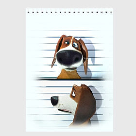 Скетчбук с принтом Разыскивается пёс в Екатеринбурге, 100% бумага
 | 48 листов, плотность листов — 100 г/м2, плотность картонной обложки — 250 г/м2. Листы скреплены сверху удобной пружинной спиралью | dog | fast furry | бигль | большой собачий побег | мартин | мультфильм | оззи | побег | свободу разношерстным | собака