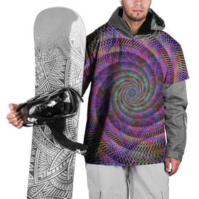 Накидка на куртку 3D с принтом Спираль в Екатеринбурге, 100% полиэстер |  | абстракция | арт | гипноз | кислота | спираль