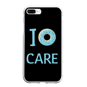 Чехол для iPhone 7Plus/8 Plus матовый с принтом Donut care в Екатеринбурге, Силикон | Область печати: задняя сторона чехла, без боковых панелей | simpsons