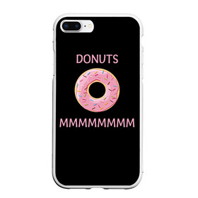 Чехол для iPhone 7Plus/8 Plus матовый с принтом Donuts в Екатеринбурге, Силикон | Область печати: задняя сторона чехла, без боковых панелей | simpsons