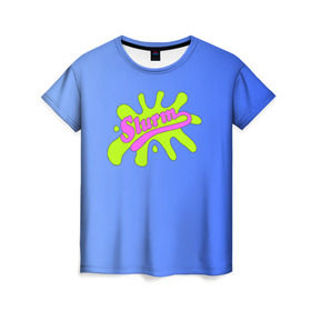 Женская футболка 3D с принтом Slurm в Екатеринбурге, 100% полиэфир ( синтетическое хлопкоподобное полотно) | прямой крой, круглый вырез горловины, длина до линии бедер | futurama | футурама