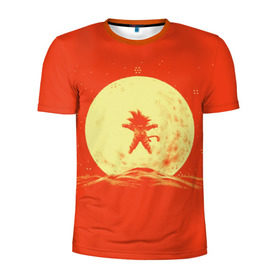 Мужская футболка 3D спортивная с принтом Moon в Екатеринбурге, 100% полиэстер с улучшенными характеристиками | приталенный силуэт, круглая горловина, широкие плечи, сужается к линии бедра | anime | dragon ball | goku | аниме | гоку | драконий жемчуг | жемчуг дракона