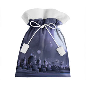 Подарочный 3D мешок с принтом Сказочное королевство в Екатеринбурге, 100% полиэстер | Размер: 29*39 см | Тематика изображения на принте: луна | новинки | ночь | популярное | сказка