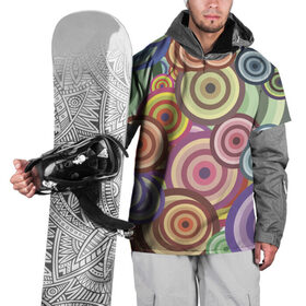 Накидка на куртку 3D с принтом Радуга добра в Екатеринбурге, 100% полиэстер |  | круги | паттерн | разноцветный