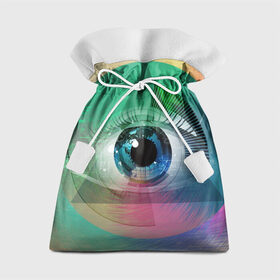 Подарочный 3D мешок с принтом Глаз в Екатеринбурге, 100% полиэстер | Размер: 29*39 см | дизайн | красота | текстура