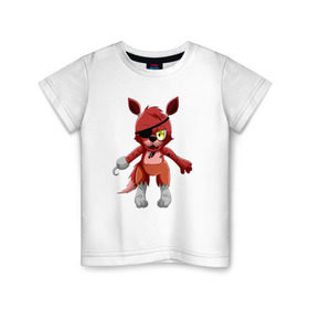 Детская футболка хлопок с принтом Foxy в Екатеринбурге, 100% хлопок | круглый вырез горловины, полуприлегающий силуэт, длина до линии бедер | five nights at freddys | foxy | фнаф
