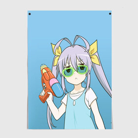Постер с принтом Anime girl в Екатеринбурге, 100% бумага
 | бумага, плотность 150 мг. Матовая, но за счет высокого коэффициента гладкости имеет небольшой блеск и дает на свету блики, но в отличии от глянцевой бумаги не покрыта лаком | anime | аниме