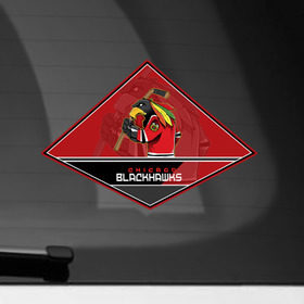 Наклейка на автомобиль с принтом NHL: Chicago Blackhawks в Екатеринбурге, ПВХ |  | 