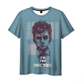 Мужская футболка 3D с принтом Я - доктор в Екатеринбурге, 100% полиэфир | прямой крой, круглый вырез горловины, длина до линии бедер | dw | доктор | доктор кто | тардис