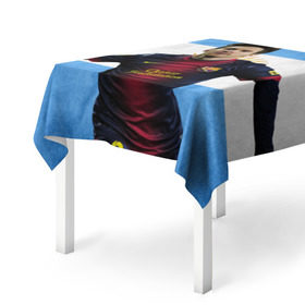 Скатерть 3D с принтом Messi from Argentina в Екатеринбурге, 100% полиэстер (ткань не мнется и не растягивается) | Размер: 150*150 см | Тематика изображения на принте: аргентина | барселона | месси | футбол