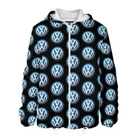 Мужская куртка 3D с принтом Volkswagen в Екатеринбурге, ткань верха — 100% полиэстер, подклад — флис | прямой крой, подол и капюшон оформлены резинкой с фиксаторами, два кармана без застежек по бокам, один большой потайной карман на груди. Карман на груди застегивается на липучку | фольксваген