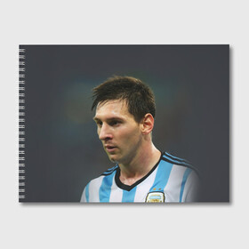 Альбом для рисования с принтом Leo Messi в Екатеринбурге, 100% бумага
 | матовая бумага, плотность 200 мг. | Тематика изображения на принте: fc barcelona | football | lionel messi | messi | аргентина | барса | лео месси | фк барселона | футбол