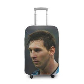 Чехол для чемодана 3D с принтом Leo Messi в Екатеринбурге, 86% полиэфир, 14% спандекс | двустороннее нанесение принта, прорези для ручек и колес | fc barcelona | football | lionel messi | messi | аргентина | барса | лео месси | фк барселона | футбол
