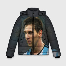 Зимняя куртка для мальчиков 3D с принтом Leo Messi в Екатеринбурге, ткань верха — 100% полиэстер; подклад — 100% полиэстер, утеплитель — 100% полиэстер | длина ниже бедра, удлиненная спинка, воротник стойка и отстегивающийся капюшон. Есть боковые карманы с листочкой на кнопках, утяжки по низу изделия и внутренний карман на молнии. 

Предусмотрены светоотражающий принт на спинке, радужный светоотражающий элемент на пуллере молнии и на резинке для утяжки | fc barcelona | football | lionel messi | messi | аргентина | барса | лео месси | фк барселона | футбол