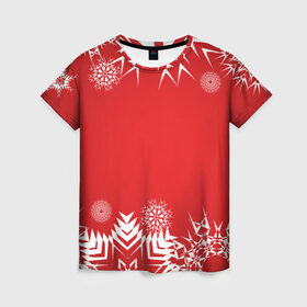 Женская футболка 3D с принтом Дуx рождества в Екатеринбурге, 100% полиэфир ( синтетическое хлопкоподобное полотно) | прямой крой, круглый вырез горловины, длина до линии бедер | Тематика изображения на принте: 