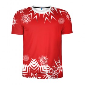 Мужская футболка 3D спортивная с принтом Дуx рождества в Екатеринбурге, 100% полиэстер с улучшенными характеристиками | приталенный силуэт, круглая горловина, широкие плечи, сужается к линии бедра | 