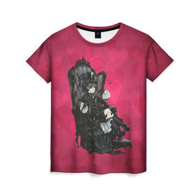 Женская футболка 3D с принтом Gothic в Екатеринбурге, 100% полиэфир ( синтетическое хлопкоподобное полотно) | прямой крой, круглый вырез горловины, длина до линии бедер | anime кресло | gothic | парень | черный