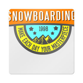Магнит виниловый Квадрат с принтом Snowboarding сноуборд в Екатеринбурге, полимерный материал с магнитным слоем | размер 9*9 см, закругленные углы | Тематика изображения на принте: 