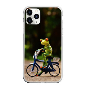 Чехол для iPhone 11 Pro матовый с принтом Лягушка в Екатеринбурге, Силикон |  | велосипед | жаба | животные | лягушка | мини | фигурка