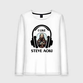 Женский лонгслив хлопок с принтом I like Steve Aoki в Екатеринбурге, 100% хлопок |  | beatport | club | dim mak | dj | edm | electro | house | i like | music | production | radio | steve aoki | techno | top | trance | дискотека | звезда | клуб | любимчик | мне нравится | музыка | музыкант | наушники | продюссер | радио | фестиваль