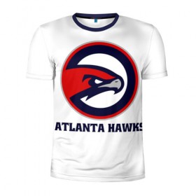 Мужская футболка 3D спортивная с принтом Atlanta Hawks в Екатеринбурге, 100% полиэстер с улучшенными характеристиками | приталенный силуэт, круглая горловина, широкие плечи, сужается к линии бедра | 