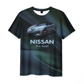 Мужская футболка 3D с принтом Nissan the best в Екатеринбурге, 100% полиэфир | прямой крой, круглый вырез горловины, длина до линии бедер | nissan | авто | автомобиль | водитель | машина | ниссан | тачка