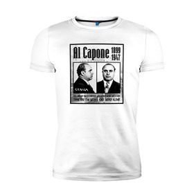 Мужская футболка премиум с принтом Аль Капоне в Екатеринбурге, 92% хлопок, 8% лайкра | приталенный силуэт, круглый вырез ворота, длина до линии бедра, короткий рукав | al capone | аль капоне | гангстер | мафия | чикаго