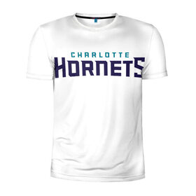 Мужская футболка 3D спортивная с принтом Charlotte Hornets в Екатеринбурге, 100% полиэстер с улучшенными характеристиками | приталенный силуэт, круглая горловина, широкие плечи, сужается к линии бедра | 