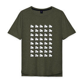 Мужская футболка хлопок Oversize с принтом Undertale doge в Екатеринбурге, 100% хлопок | свободный крой, круглый ворот, “спинка” длиннее передней части | андертейл | подземелье | собака