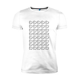Мужская футболка премиум с принтом Undertale doge в Екатеринбурге, 92% хлопок, 8% лайкра | приталенный силуэт, круглый вырез ворота, длина до линии бедра, короткий рукав | андертейл | подземелье | собака