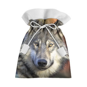 Подарочный 3D мешок с принтом Волк в Екатеринбурге, 100% полиэстер | Размер: 29*39 см | волк | волки | волчата | волчонок | хищник