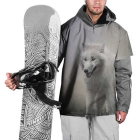 Накидка на куртку 3D с принтом Волк в Екатеринбурге, 100% полиэстер |  | волки | хищник