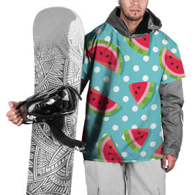 Накидка на куртку 3D с принтом Арбузный рай в Екатеринбурге, 100% полиэстер |  | berry | eat | fruit | pattern | sweet | watermelon | арбуз | еда | сладость | узор | фрукт | ягода
