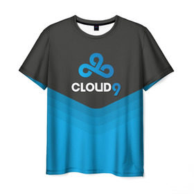 Мужская футболка 3D с принтом Cloud 9 Uniform в Екатеринбурге, 100% полиэфир | прямой крой, круглый вырез горловины, длина до линии бедер | Тематика изображения на принте: counter strike | cs go | swat | terrorist | контр страйк | кс го | спецназ