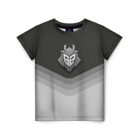 Детская футболка 3D с принтом G2 Esports Uniform в Екатеринбурге, 100% гипоаллергенный полиэфир | прямой крой, круглый вырез горловины, длина до линии бедер, чуть спущенное плечо, ткань немного тянется | Тематика изображения на принте: counter strike | cs go | g2 esports | swat | terrorist | г2 еспорт | контр страйк | кс го | спецназ