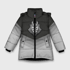 Зимняя куртка для девочек 3D с принтом G2 Esports Uniform в Екатеринбурге, ткань верха — 100% полиэстер; подклад — 100% полиэстер, утеплитель — 100% полиэстер. | длина ниже бедра, удлиненная спинка, воротник стойка и отстегивающийся капюшон. Есть боковые карманы с листочкой на кнопках, утяжки по низу изделия и внутренний карман на молнии. 

Предусмотрены светоотражающий принт на спинке, радужный светоотражающий элемент на пуллере молнии и на резинке для утяжки. | counter strike | cs go | g2 esports | swat | terrorist | г2 еспорт | контр страйк | кс го | спецназ