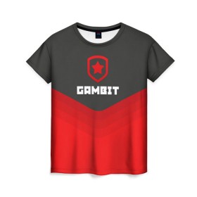 Женская футболка 3D с принтом Gambit Gaming Uniform в Екатеринбурге, 100% полиэфир ( синтетическое хлопкоподобное полотно) | прямой крой, круглый вырез горловины, длина до линии бедер | counter strike | cs go | gambit | swat | terrorist | гамбит | контр страйк | кс го | спецназ